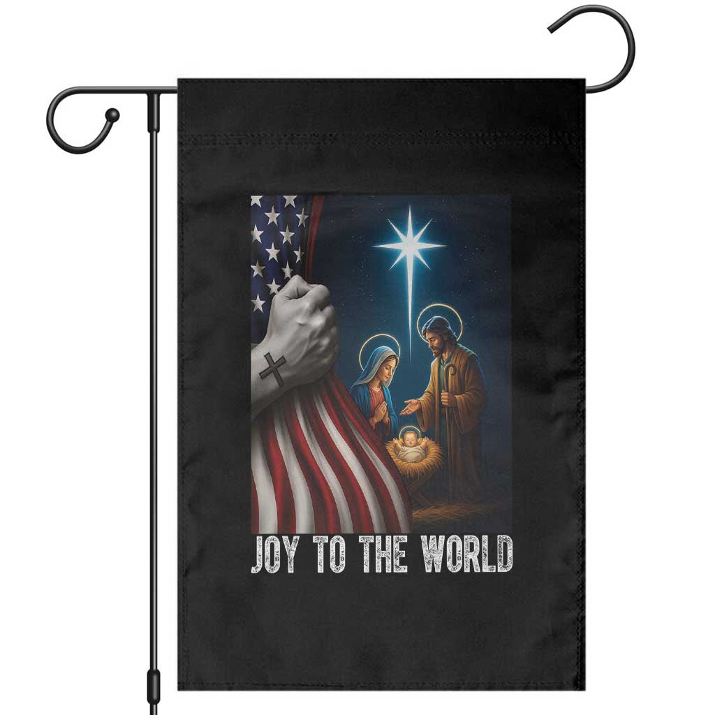 Jesus Christian Garden Flag American Flag Joy To The World Christmas - Wonder Print Shop