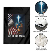 Jesus Christian Garden Flag American Flag Joy To The World Christmas - Wonder Print Shop