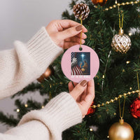 Jesus Christian Ceramic Ornament American Flag Joy To The World Xmas - Wonder Print Shop