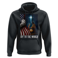 Jesus Christian Hoodie American Flag Joy To The World Christmas - Wonder Print Shop