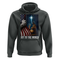 Jesus Christian Hoodie American Flag Joy To The World Christmas - Wonder Print Shop