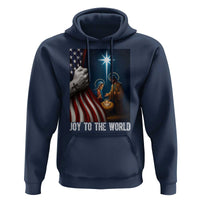 Jesus Christian Hoodie American Flag Joy To The World Christmas - Wonder Print Shop