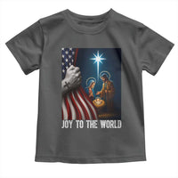 Jesus Christian Toddler T Shirt American Flag Joy To The World Christmas - Wonder Print Shop