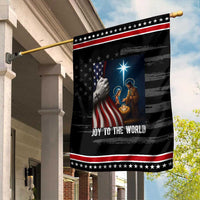 Jesus Christian Garden Flag American Flag Joy To The World Christmas