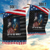 Jesus Christian Garden Flag American Flag Joy To The World Christmas