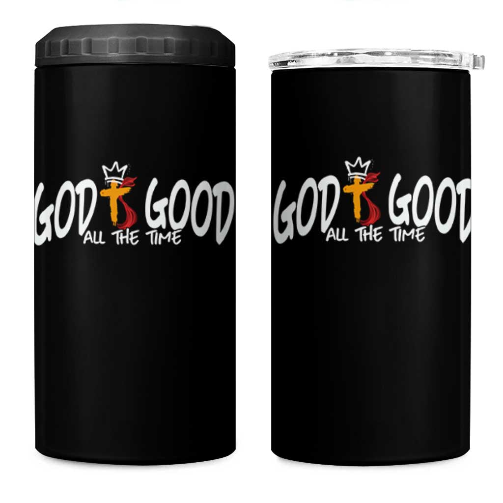 Jesus Christian 4 in 1 Can Cooler Tumbler God Is Good All The Time - Wonder Print Shop