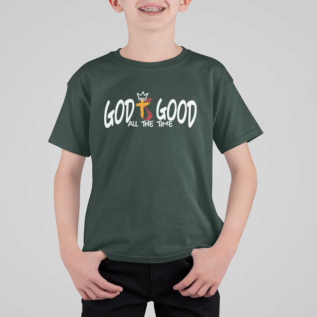 Jesus Christian T Shirt For Kid God Is Good All The Time - Wonder Print Shop