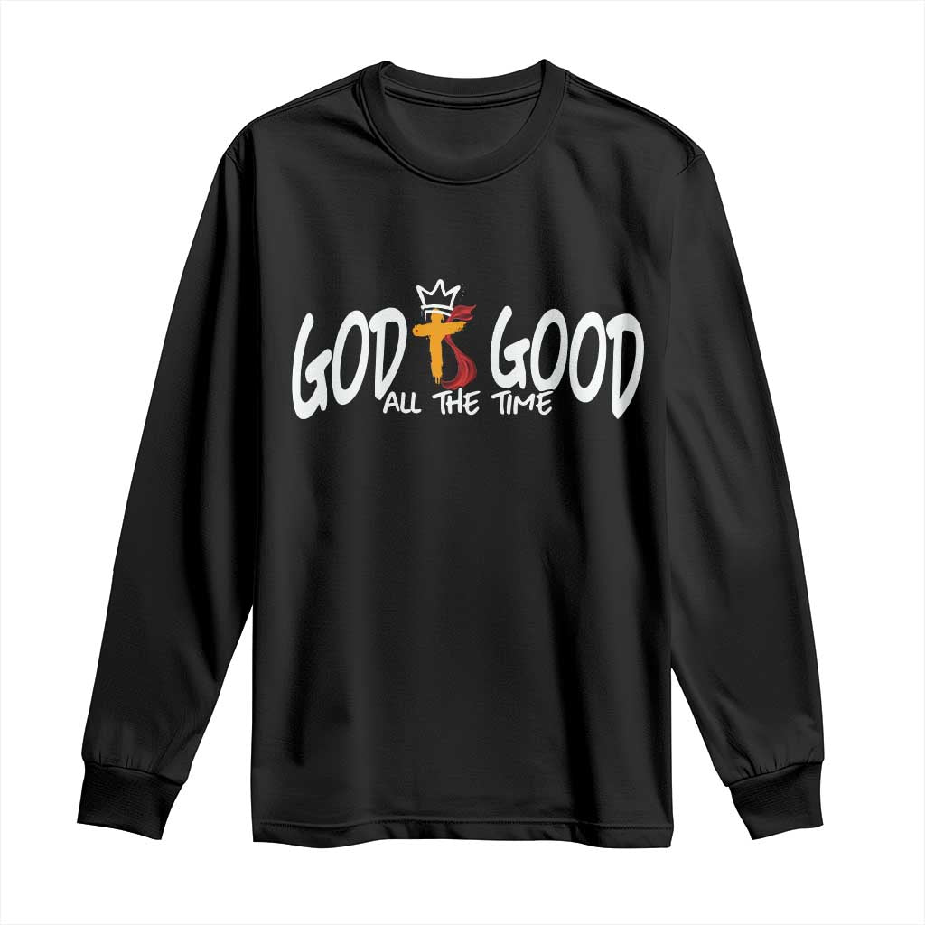 Jesus Christian Long Sleeve Shirt God Is Good All The Time - Wonder Print Shop