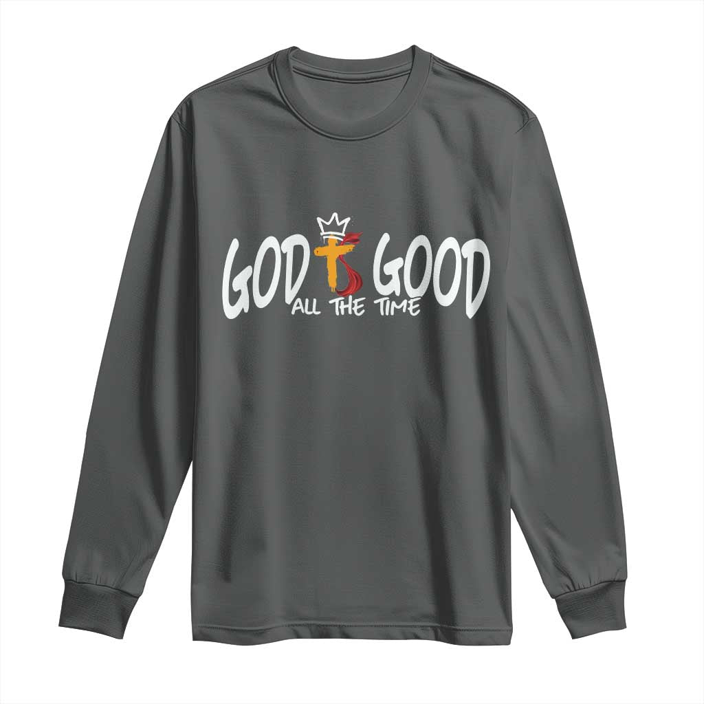 Jesus Christian Long Sleeve Shirt God Is Good All The Time - Wonder Print Shop