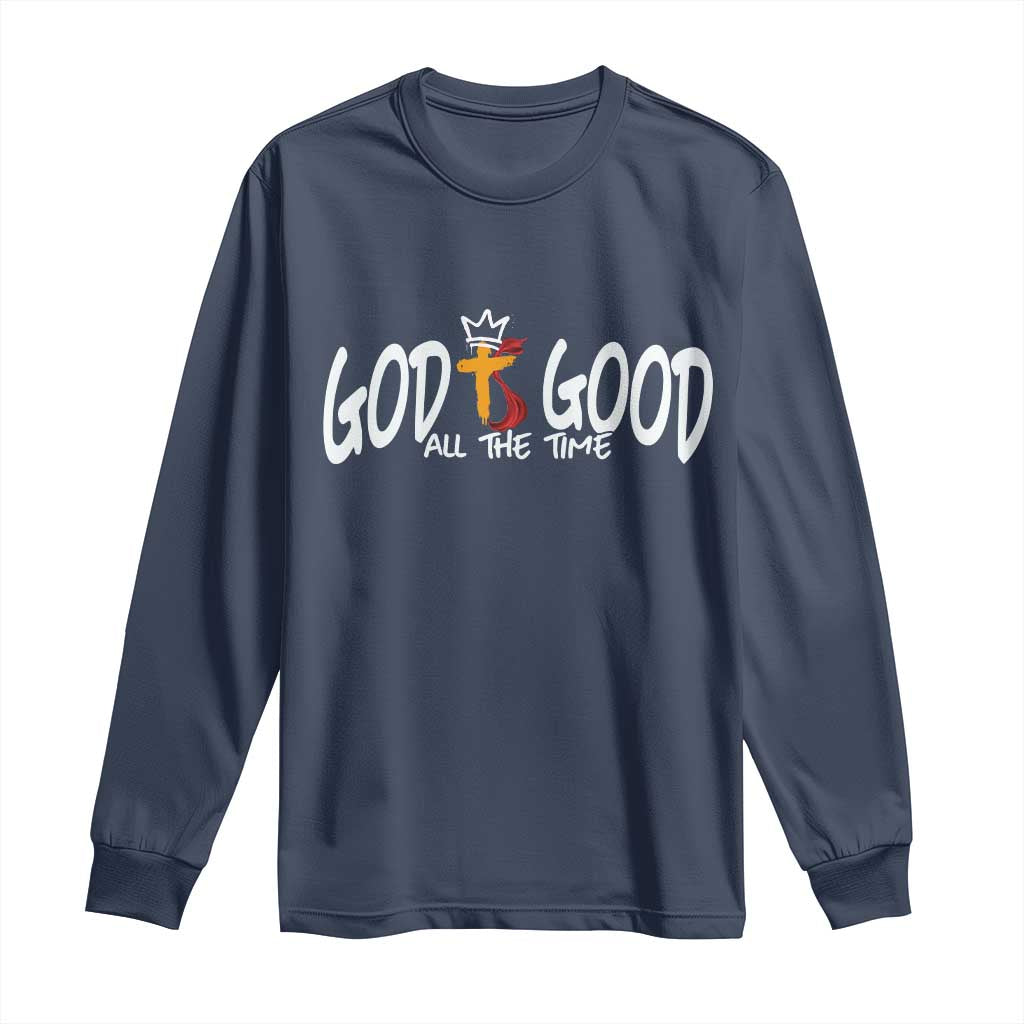 Jesus Christian Long Sleeve Shirt God Is Good All The Time - Wonder Print Shop