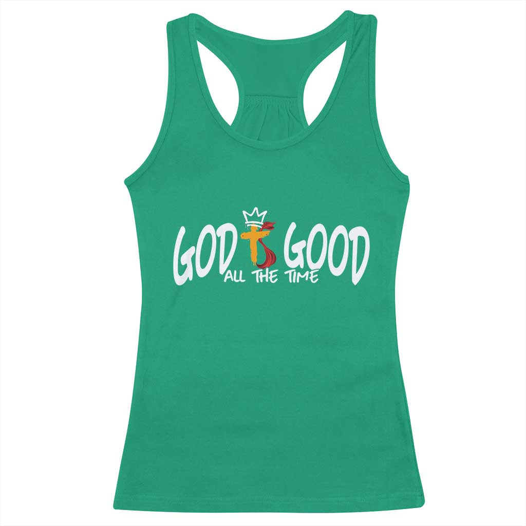 Jesus Christian Racerback Tank Top God Is Good All The Time - Wonder Print Shop