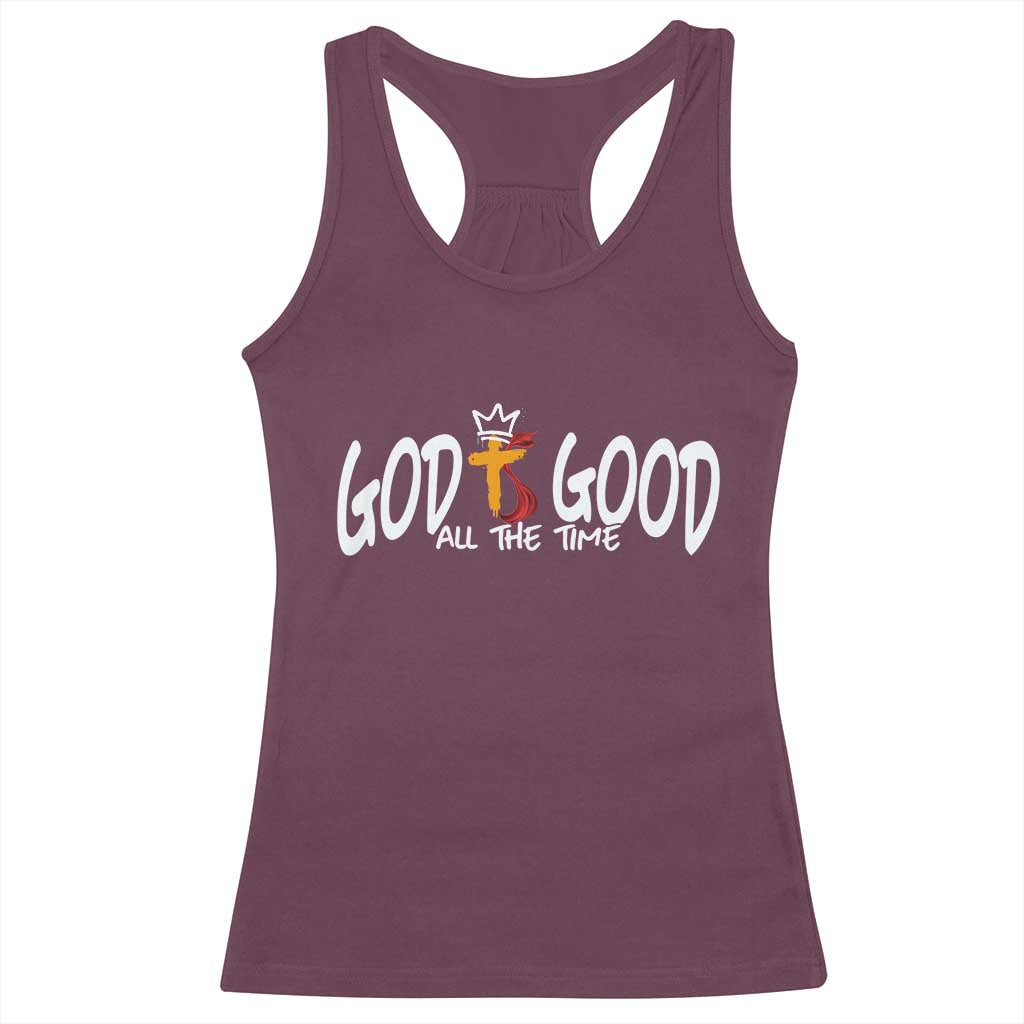 Jesus Christian Racerback Tank Top God Is Good All The Time - Wonder Print Shop