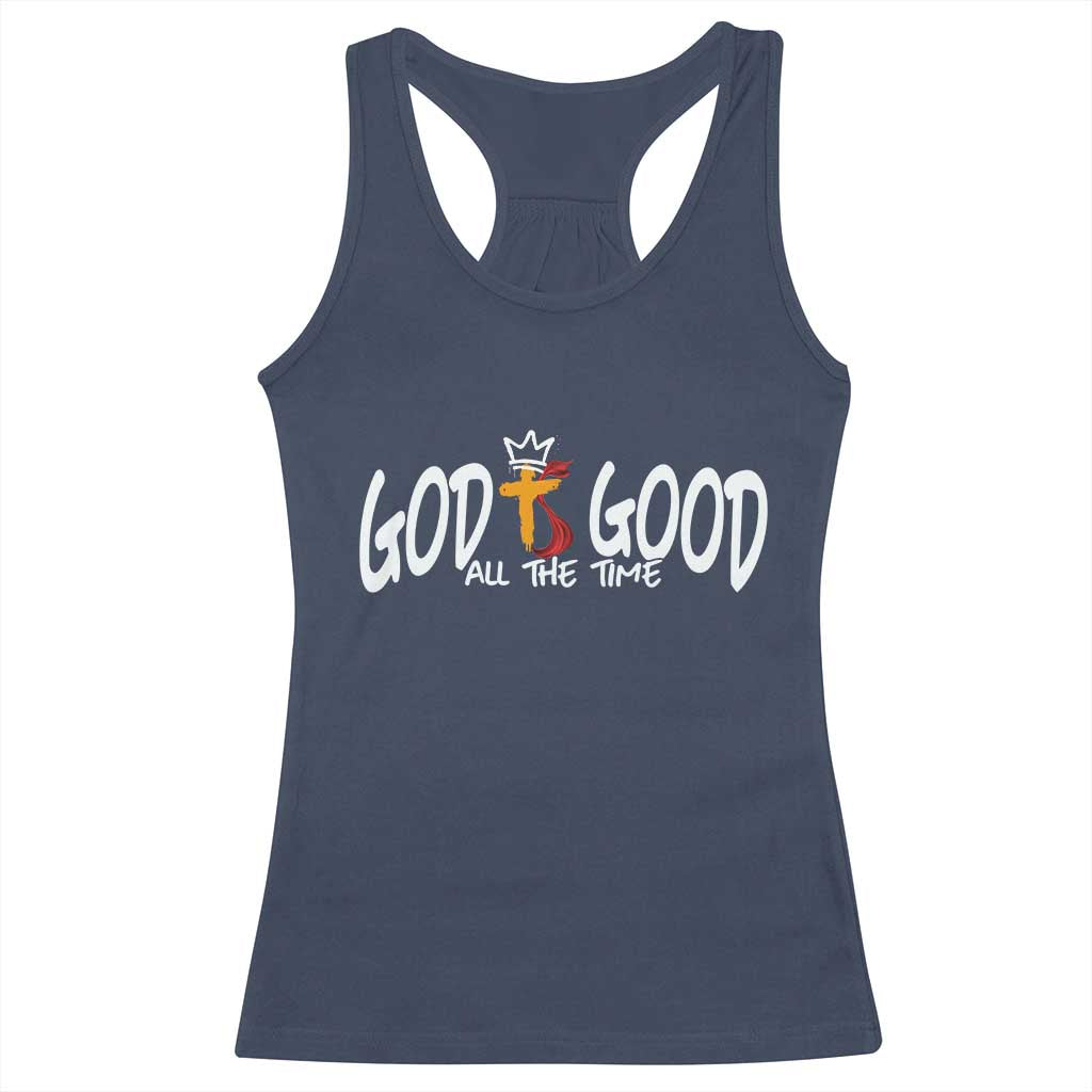 Jesus Christian Racerback Tank Top God Is Good All The Time - Wonder Print Shop