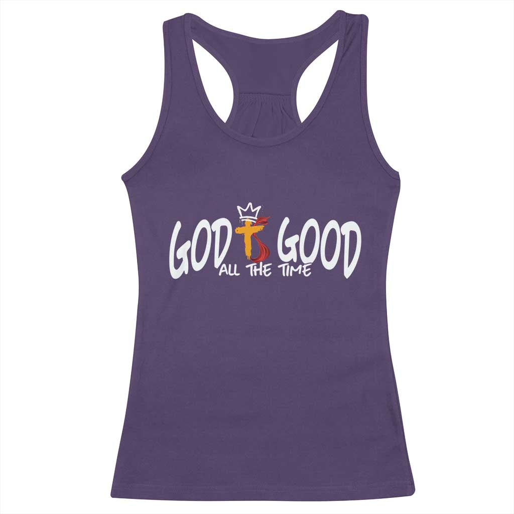 Jesus Christian Racerback Tank Top God Is Good All The Time - Wonder Print Shop