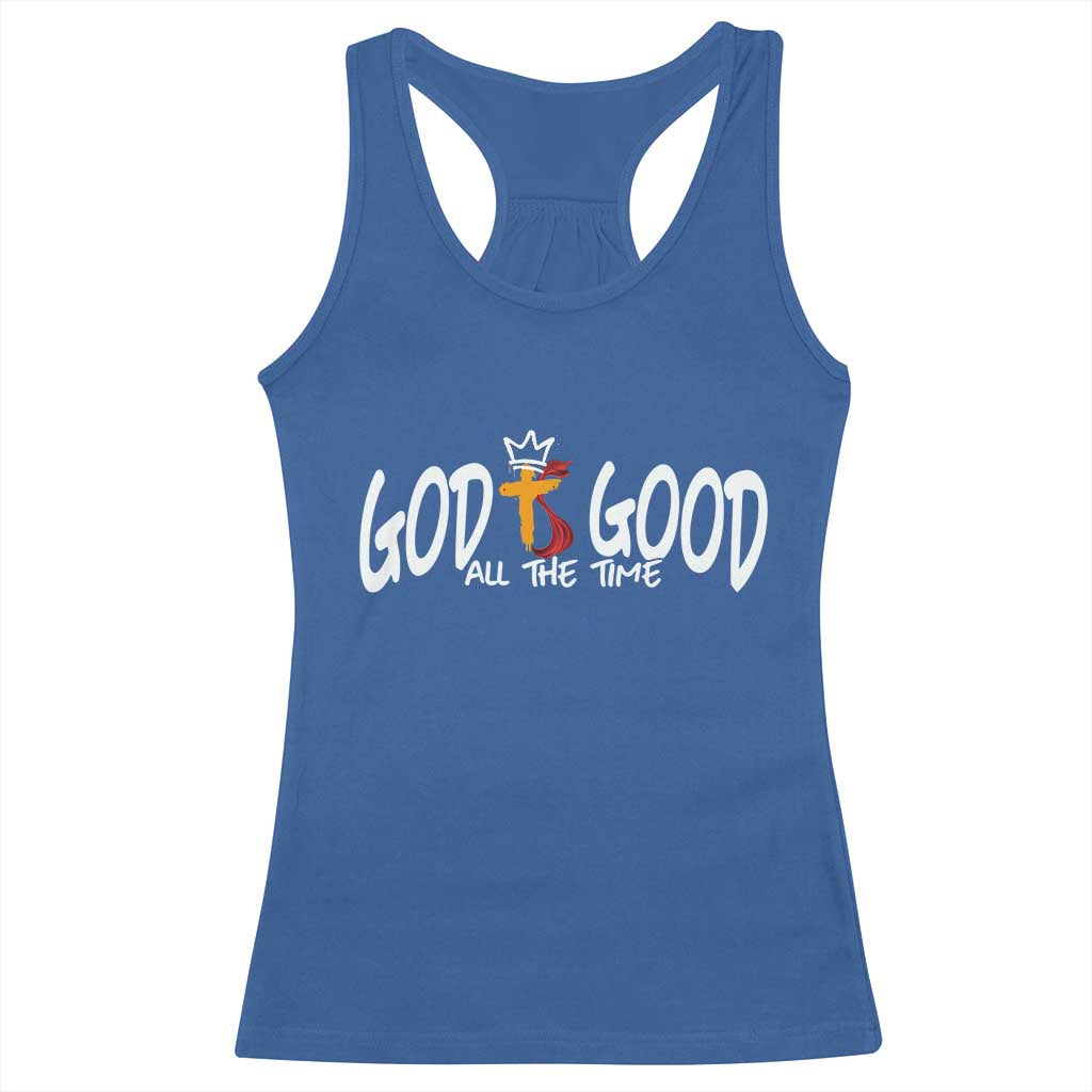 Jesus Christian Racerback Tank Top God Is Good All The Time - Wonder Print Shop