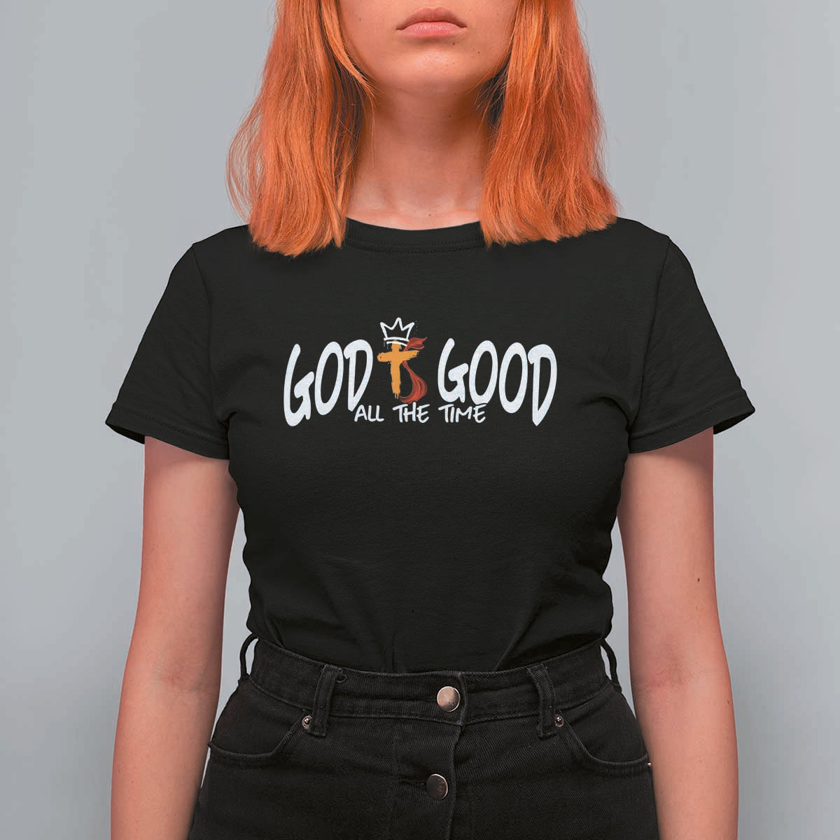 Jesus Christian T Shirt For Women God Is Good All The Time - Wonder Print Shop