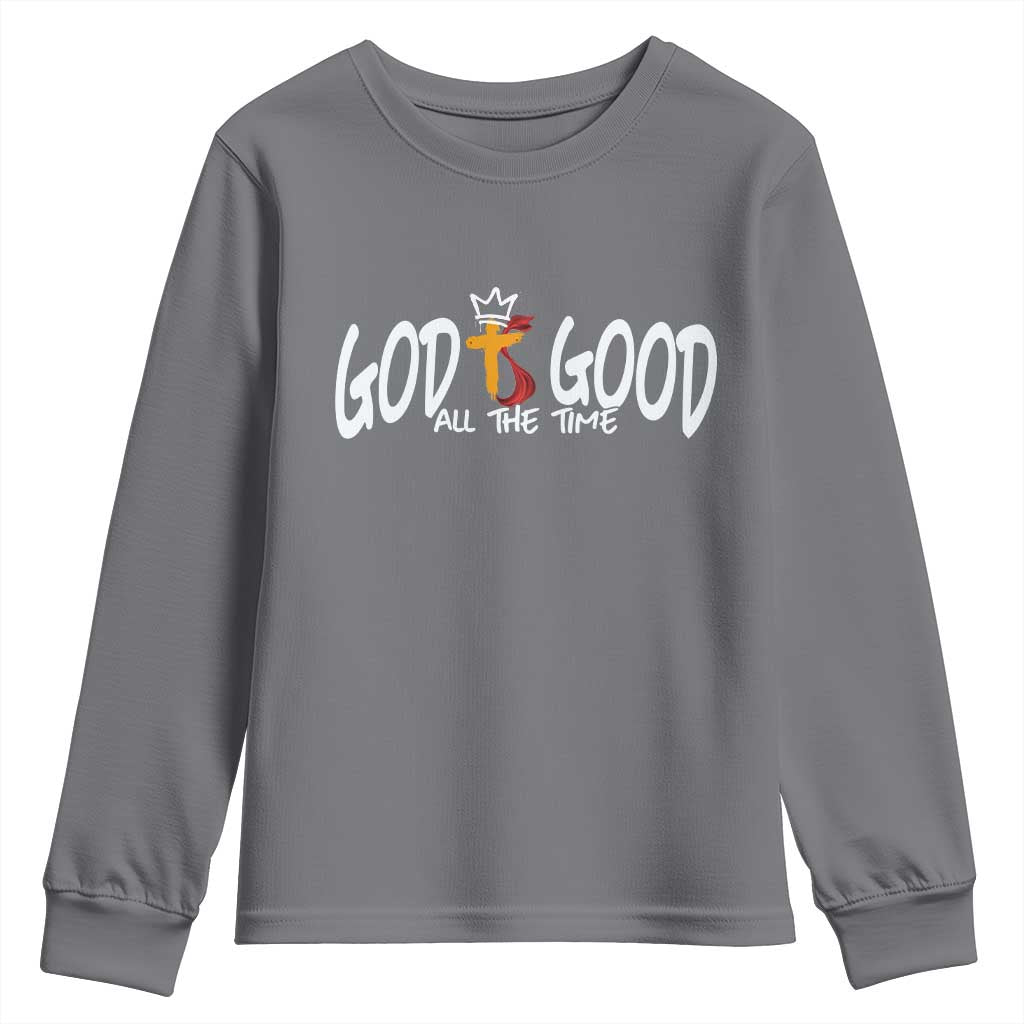 Jesus Christian Youth Sweatshirt God Is Good All The Time - Wonder Print Shop