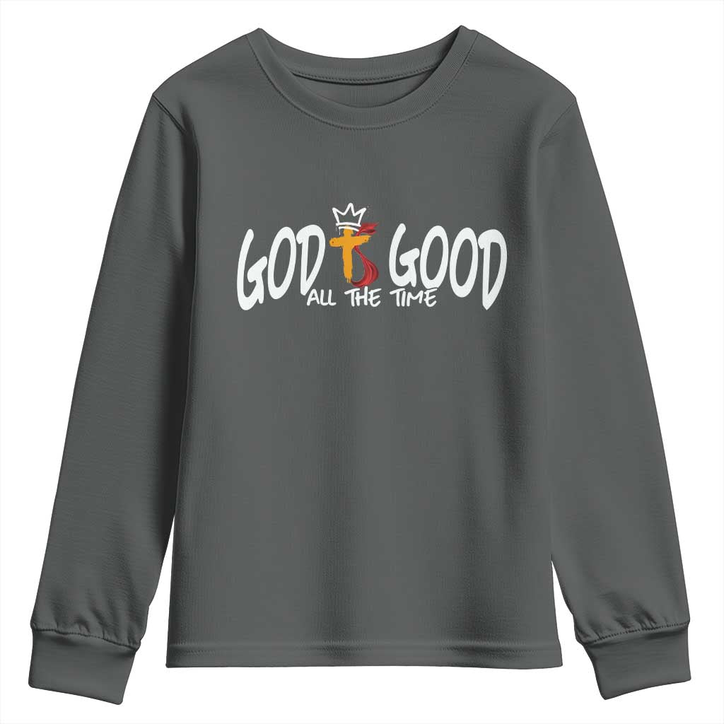 Jesus Christian Youth Sweatshirt God Is Good All The Time - Wonder Print Shop
