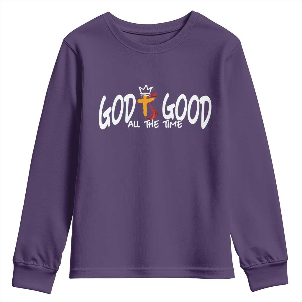 Jesus Christian Youth Sweatshirt God Is Good All The Time - Wonder Print Shop