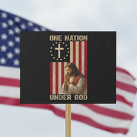 Jesus Christian Protest Sign One Nation Under God - Wonder Print Shop
