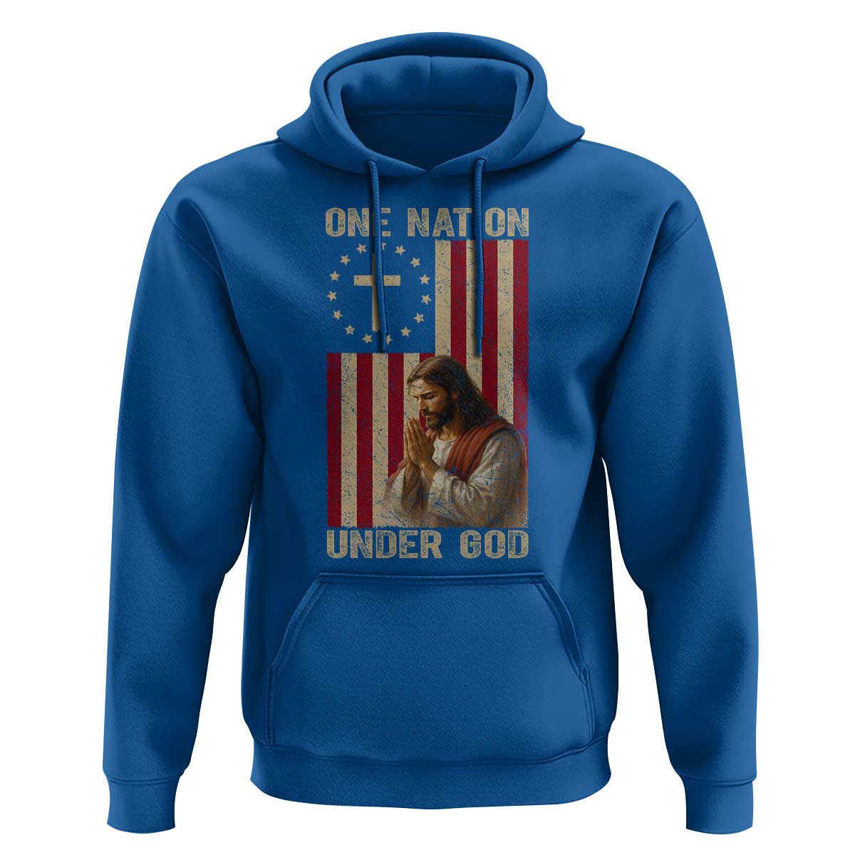Jesus Christian Hoodie One Nation Under God - Wonder Print Shop