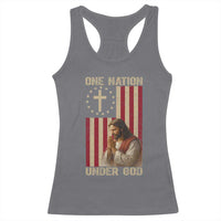 Jesus Christian Racerback Tank Top One Nation Under God - Wonder Print Shop