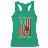 Jesus Christian Racerback Tank Top One Nation Under God - Wonder Print Shop