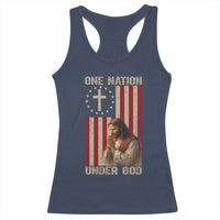 Jesus Christian Racerback Tank Top One Nation Under God - Wonder Print Shop