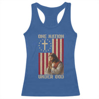 Jesus Christian Racerback Tank Top One Nation Under God - Wonder Print Shop