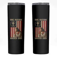Jesus Christian Skinny Tumbler One Nation Under God - Wonder Print Shop