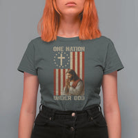 Jesus Christian T Shirt For Women One Nation Under God - Wonder Print Shop