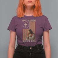 Jesus Christian T Shirt For Women One Nation Under God - Wonder Print Shop