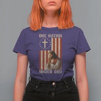 Jesus Christian T Shirt For Women One Nation Under God - Wonder Print Shop