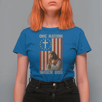Jesus Christian T Shirt For Women One Nation Under God - Wonder Print Shop