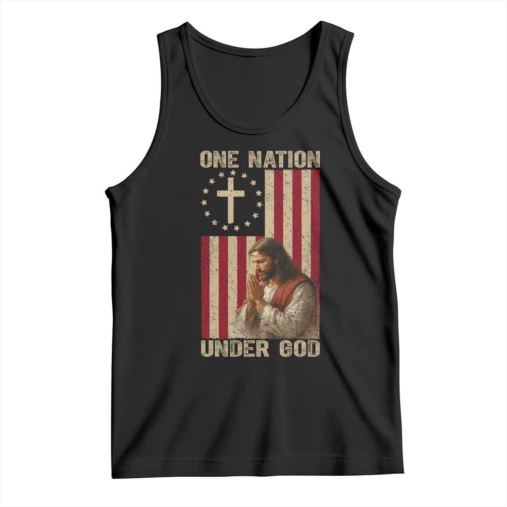 Jesus Christian Tank Top One Nation Under God - Wonder Print Shop