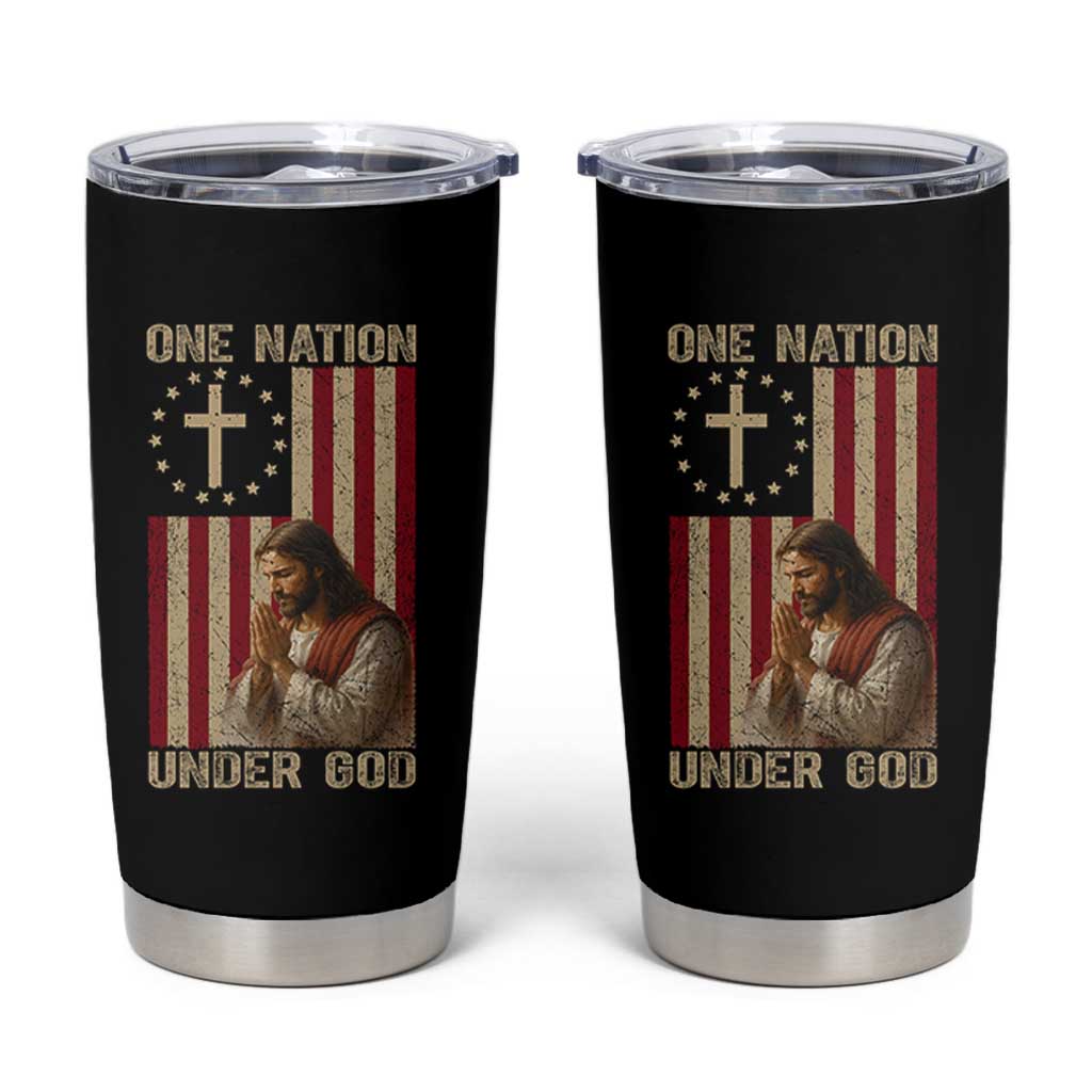 Jesus Christian Tumbler Cup One Nation Under God - Wonder Print Shop