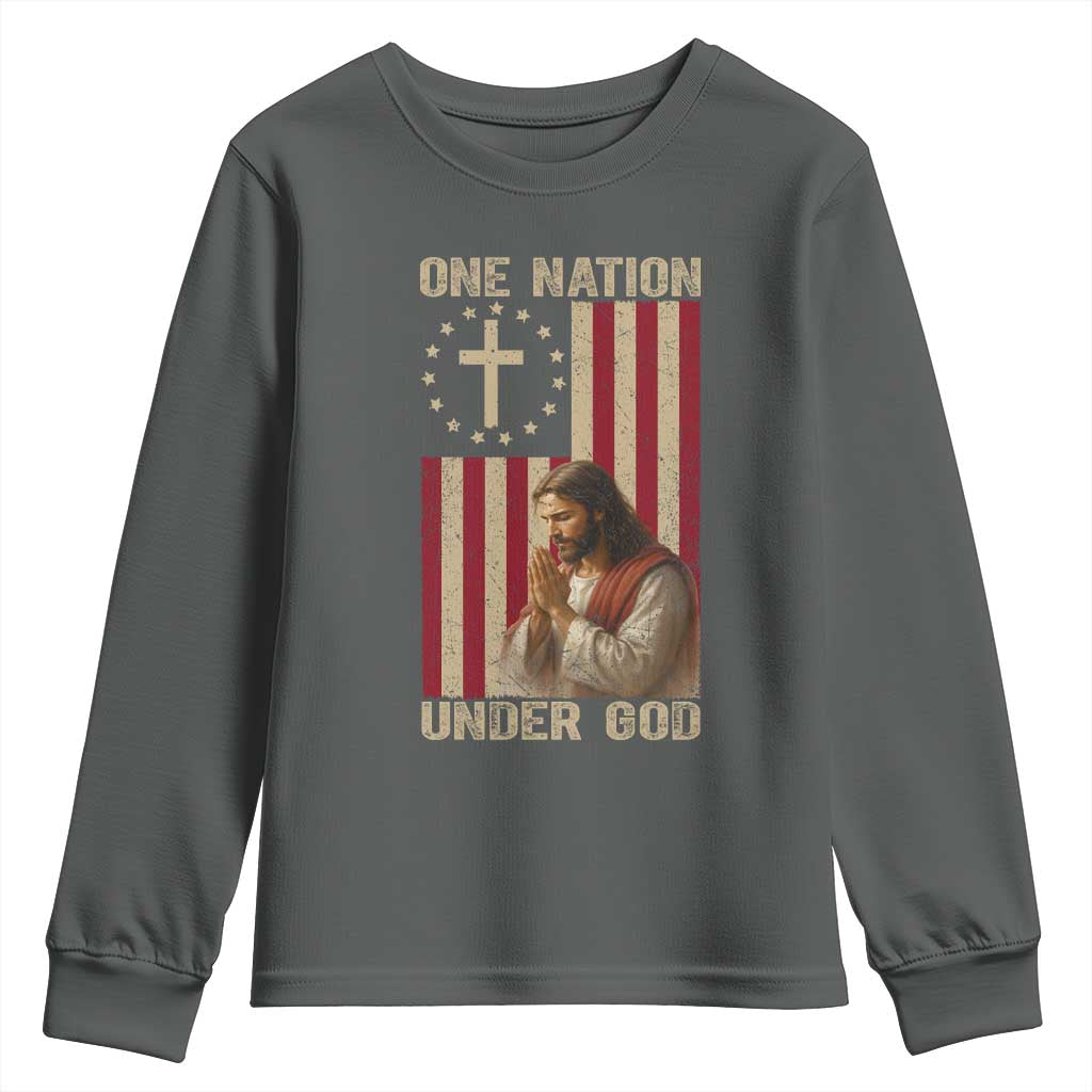 Jesus Christian Youth Sweatshirt One Nation Under God - Wonder Print Shop