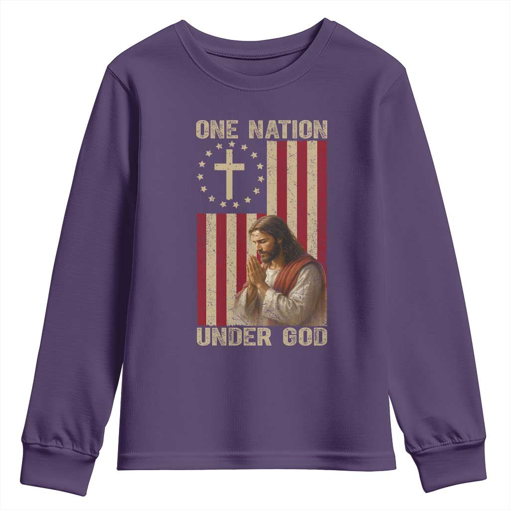 Jesus Christian Youth Sweatshirt One Nation Under God - Wonder Print Shop