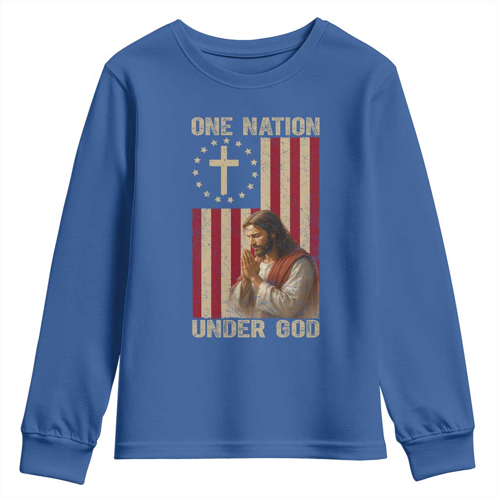 Jesus Christian Youth Sweatshirt One Nation Under God - Wonder Print Shop