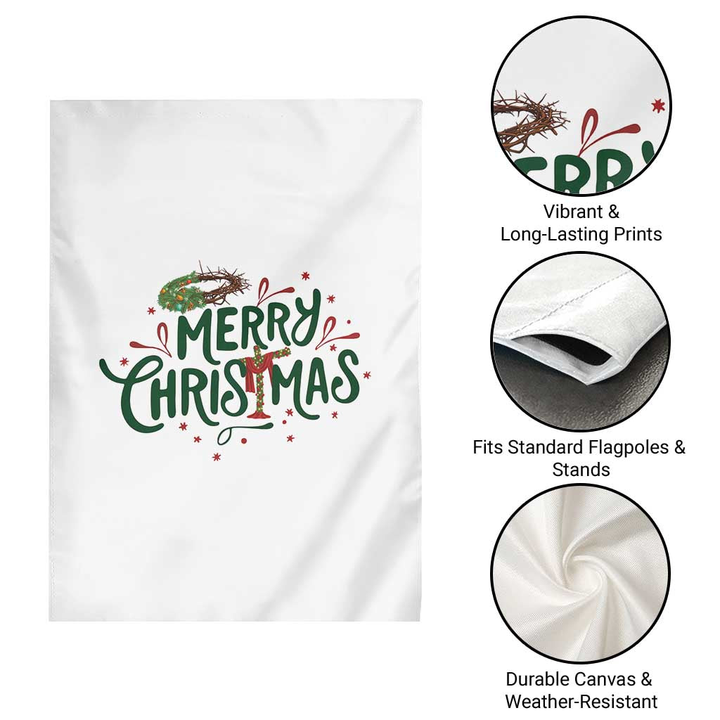 Jesus Christian Christmas Garden Flag - Wonder Print Shop