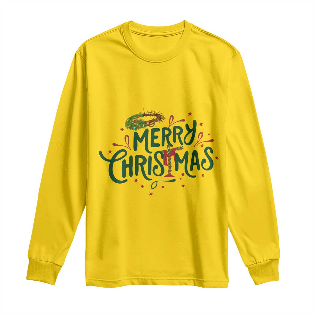 Jesus Christian Christmas Long Sleeve Shirt - Wonder Print Shop