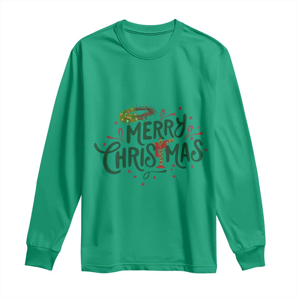 Jesus Christian Christmas Long Sleeve Shirt - Wonder Print Shop