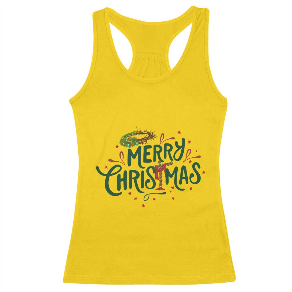 Jesus Christian Christmas Racerback Tank Top - Wonder Print Shop