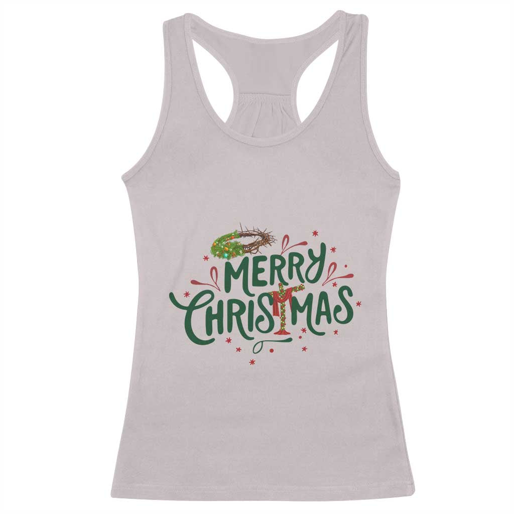 Jesus Christian Christmas Racerback Tank Top - Wonder Print Shop