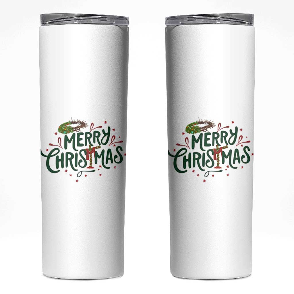 Jesus Christian Christmas Skinny Tumbler - Wonder Print Shop