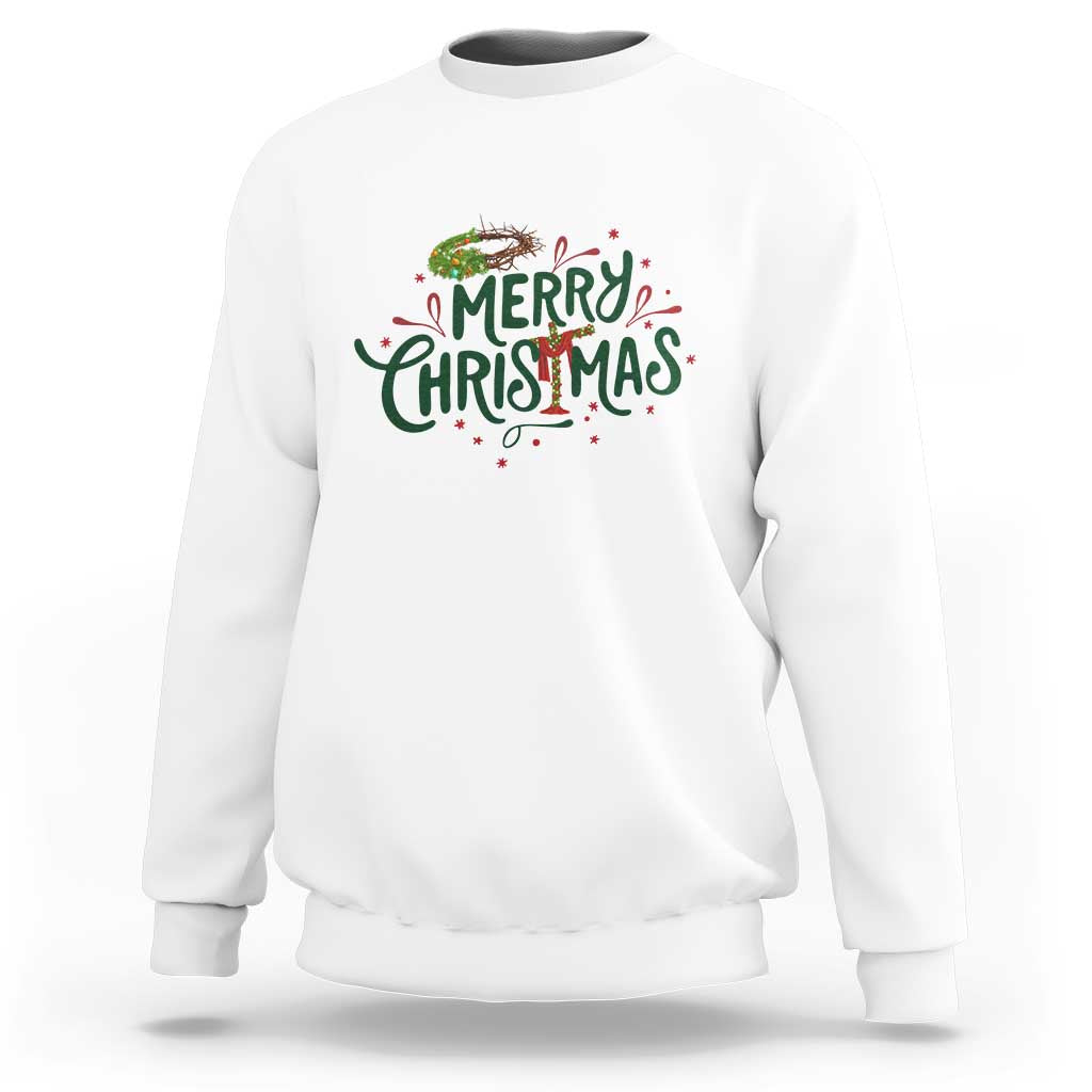 Jesus Christian Christmas Sweatshirt - Wonder Print Shop