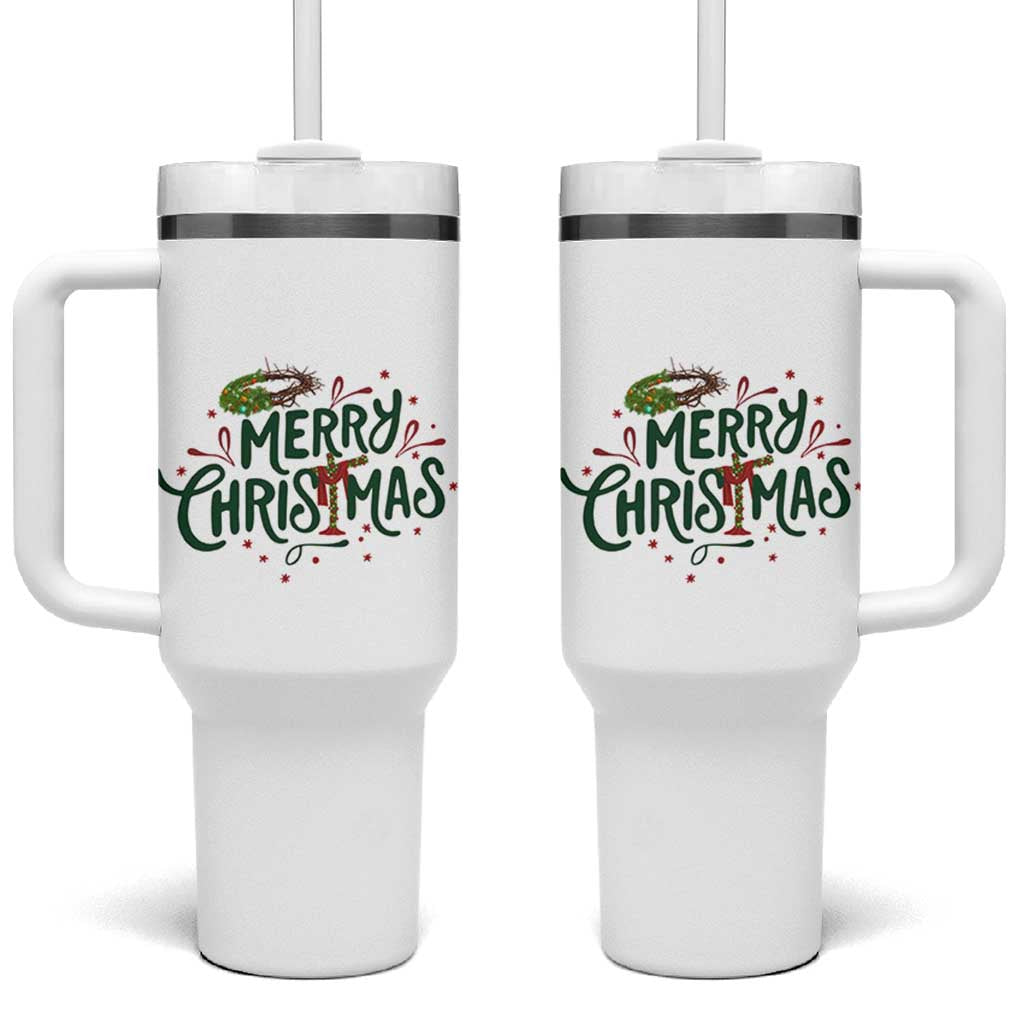 Jesus Christian Christmas Tumbler With Handle - Wonder Print Shop