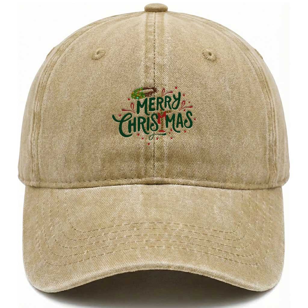 Jesus Christian Christmas Washed Cotton Baseball Cap