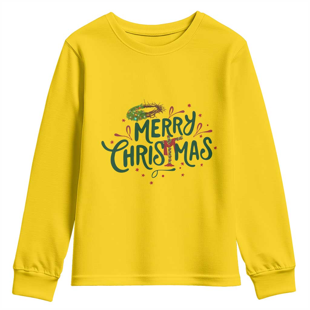 Jesus Christian Christmas Youth Sweatshirt - Wonder Print Shop