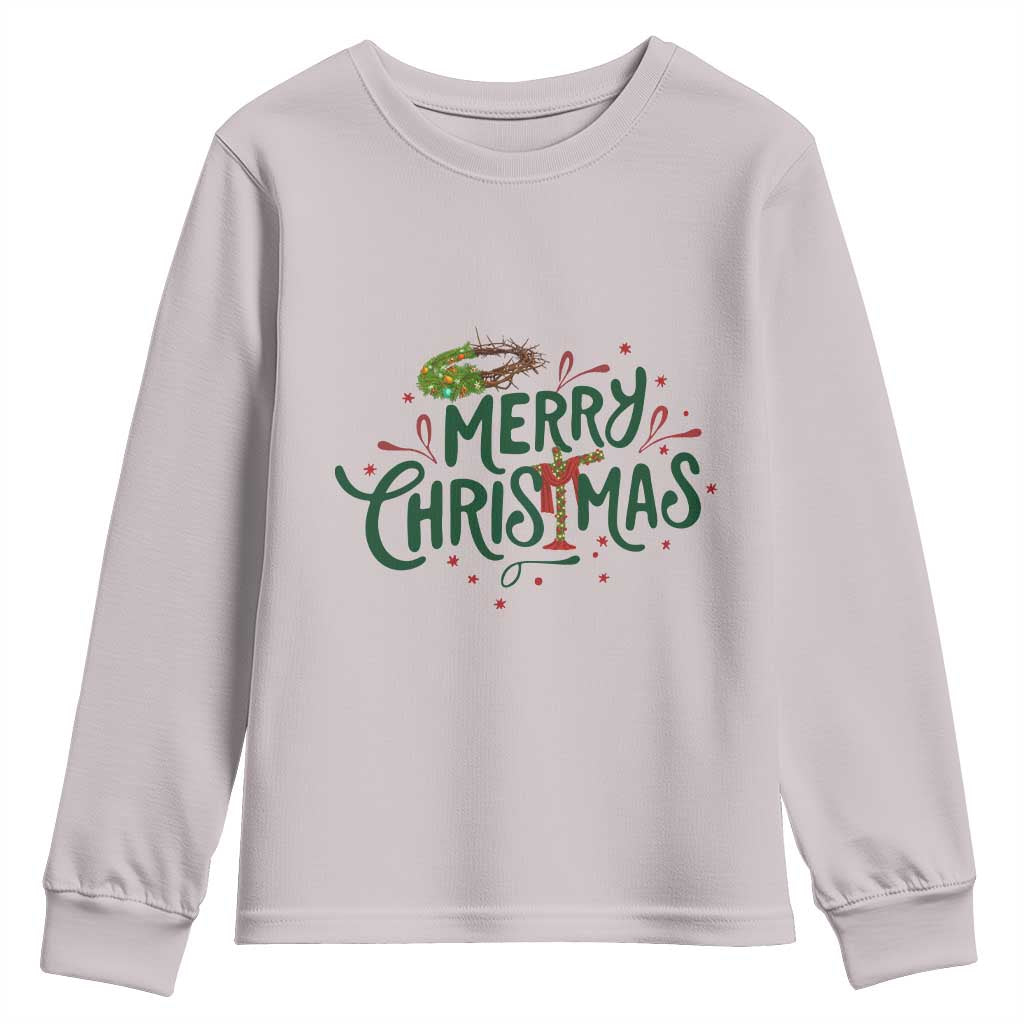 Jesus Christian Christmas Youth Sweatshirt - Wonder Print Shop
